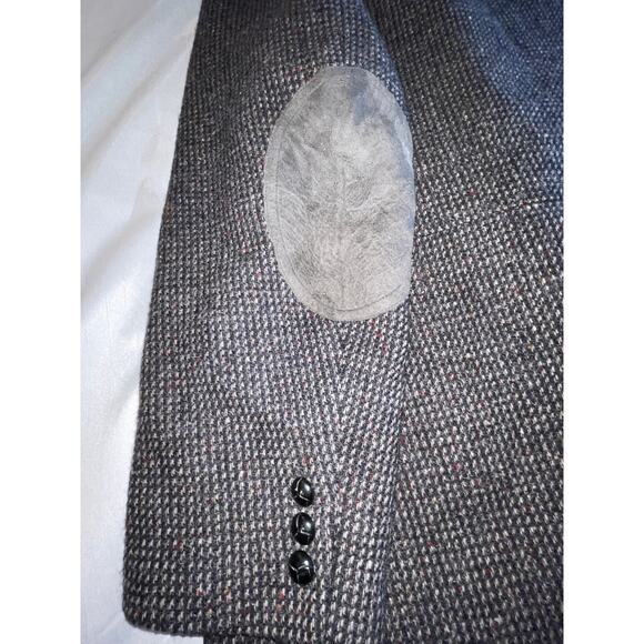 Vintage 1970's Pendleton Virgin Wool Coat - Size 52 Men's - Suede Elbow Patches - Picture 6 of 11